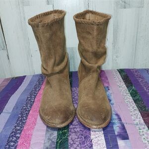 Patricia Nash Brown Suede Boots Size 6M